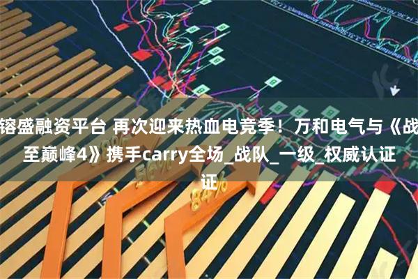 镕盛融资平台 再次迎来热血电竞季!万和电气与《战至巅峰4》携手carry全场_战队_一级_权威认证