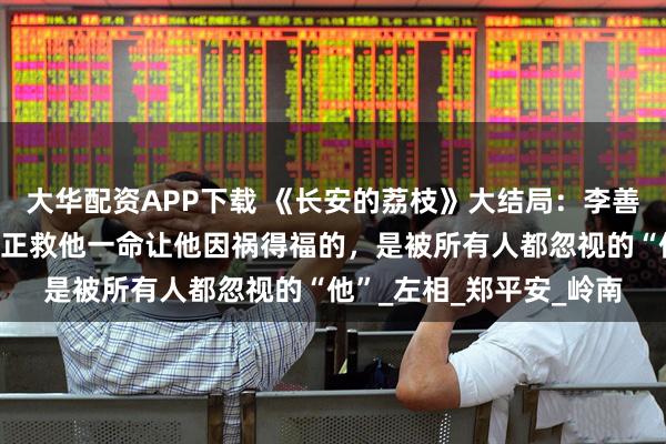 大华配资APP下载 《长安的荔枝》大结局：李善德万万没想到，最后真正救他一命让他因祸得福的，是被所有人都忽视的“他”_左相_郑平安_岭南